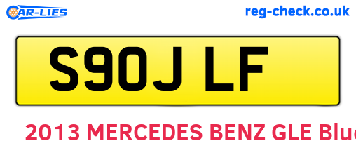 S90JLF are the vehicle registration plates.