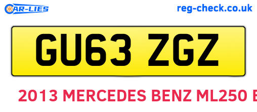 GU63ZGZ are the vehicle registration plates.