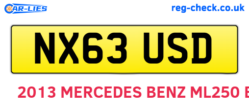 NX63USD are the vehicle registration plates.