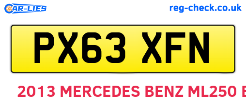 PX63XFN are the vehicle registration plates.