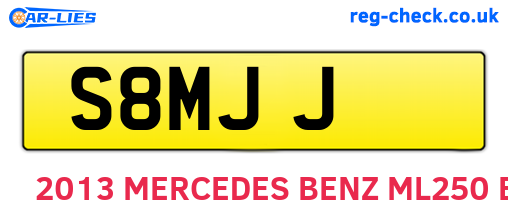 S8MJJ are the vehicle registration plates.