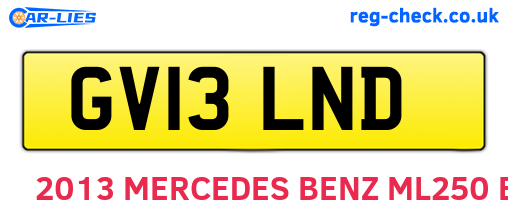 GV13LND are the vehicle registration plates.