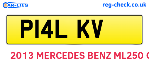P14LKV are the vehicle registration plates.