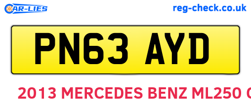 PN63AYD are the vehicle registration plates.