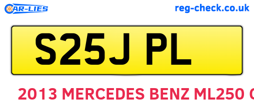 S25JPL are the vehicle registration plates.