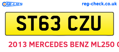 ST63CZU are the vehicle registration plates.