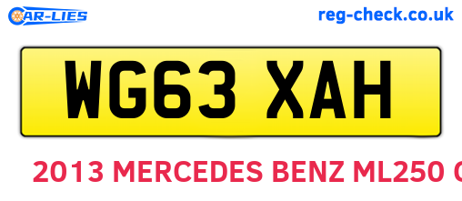 WG63XAH are the vehicle registration plates.