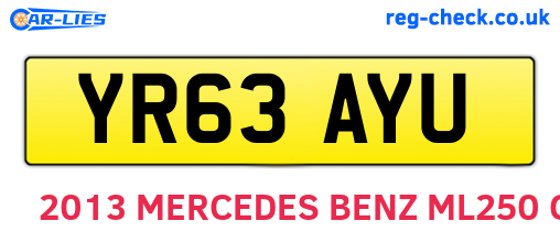 YR63AYU are the vehicle registration plates.