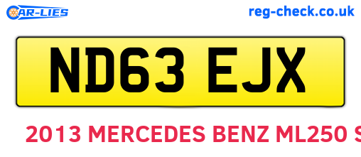 ND63EJX are the vehicle registration plates.