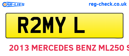 R2MYL are the vehicle registration plates.
