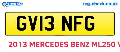GV13NFG are the vehicle registration plates.