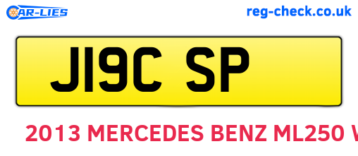 J19CSP are the vehicle registration plates.