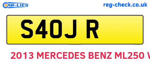 S4OJR are the vehicle registration plates.