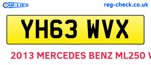 YH63WVX are the vehicle registration plates.