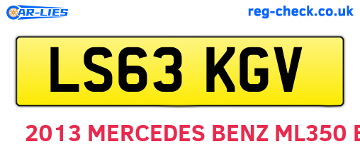 LS63KGV are the vehicle registration plates.