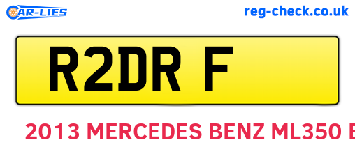 R2DRF are the vehicle registration plates.