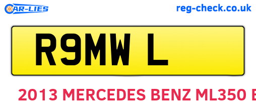 R9MWL are the vehicle registration plates.