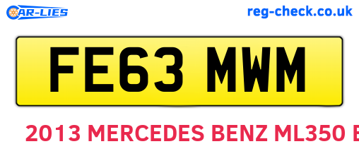 FE63MWM are the vehicle registration plates.