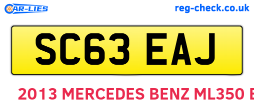 SC63EAJ are the vehicle registration plates.