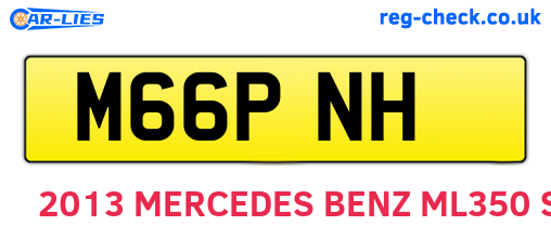 M66PNH are the vehicle registration plates.