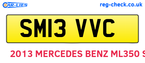 SM13VVC are the vehicle registration plates.