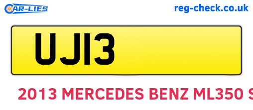 UJI3 are the vehicle registration plates.