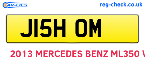 J15HOM are the vehicle registration plates.