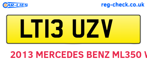 LT13UZV are the vehicle registration plates.