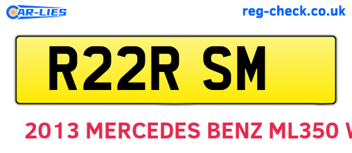 R22RSM are the vehicle registration plates.