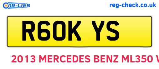 R60KYS are the vehicle registration plates.