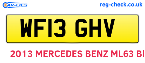 WF13GHV are the vehicle registration plates.