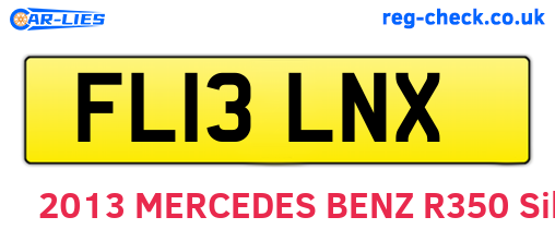 FL13LNX are the vehicle registration plates.