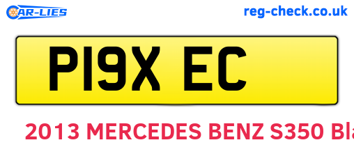 P19XEC are the vehicle registration plates.
