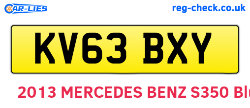 KV63BXY are the vehicle registration plates.