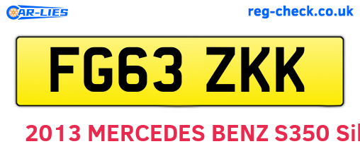 FG63ZKK are the vehicle registration plates.