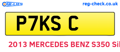 P7KSC are the vehicle registration plates.
