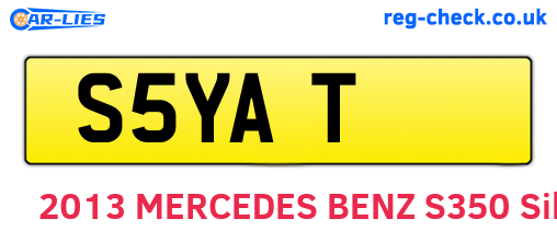S5YAT are the vehicle registration plates.