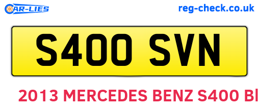 S400SVN are the vehicle registration plates.
