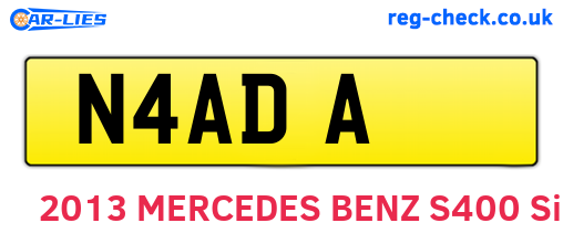 N4ADA are the vehicle registration plates.