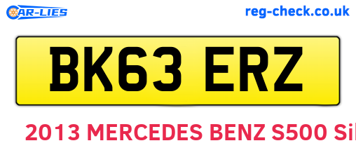 BK63ERZ are the vehicle registration plates.