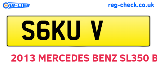S6KUV are the vehicle registration plates.