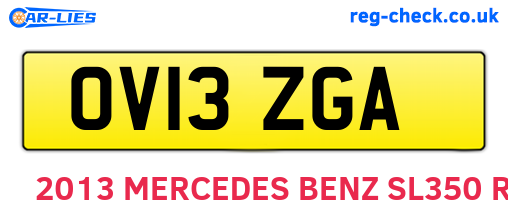OV13ZGA are the vehicle registration plates.