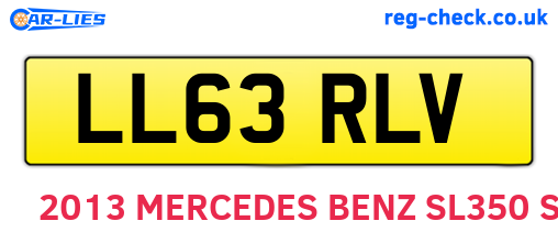 LL63RLV are the vehicle registration plates.