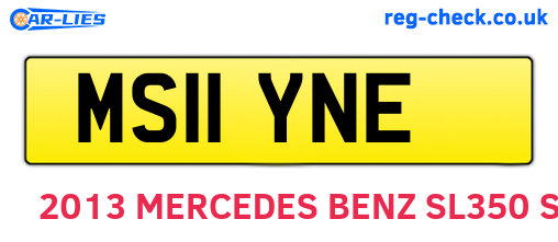 MS11YNE are the vehicle registration plates.