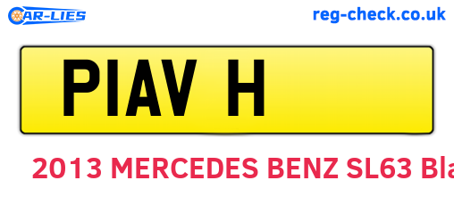 P1AVH are the vehicle registration plates.