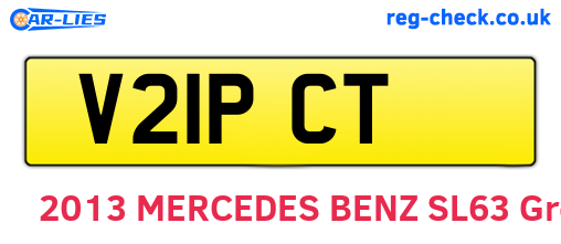 V21PCT are the vehicle registration plates.