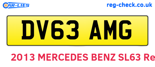 DV63AMG are the vehicle registration plates.