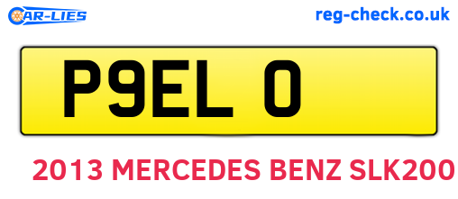 P9ELO are the vehicle registration plates.