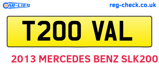 T200VAL are the vehicle registration plates.