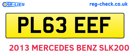 PL63EEF are the vehicle registration plates.